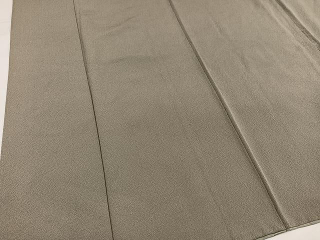 平和屋着物●上質な色無地　利休白茶色　正絹　逸品　AABH4190ph