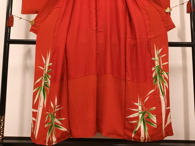 平和屋着物●アンティーク　大正ロマン　色留袖　笹竹文　正絹　逸品　AABH4191ph
