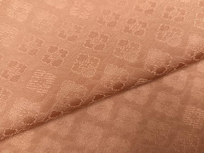 平和屋着物●上質な色無地　花菱地紋　支子色　正絹　逸品　未使用　AABH4194ph