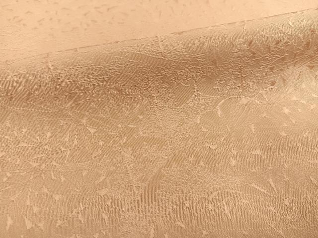 平和屋着物●上質な色無地　草木地紋　雄黄色　正絹　逸品　AABH4196ph