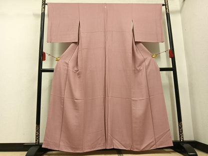 平和屋着物●上質な色無地　鴇浅葱色　　正絹　逸品　AABH4197ph