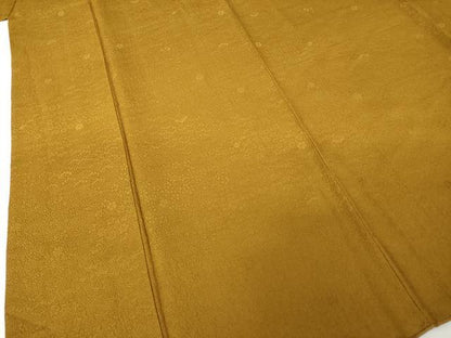 平和屋着物●上質な色無地　桑茶色　正絹　逸品　AABH4202ck