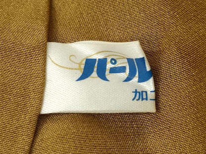 平和屋着物●上質な色無地　桑茶色　正絹　逸品　AABH4202ck