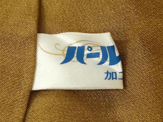 平和屋着物●上質な色無地　桑茶色　正絹　逸品　AABH4202ck