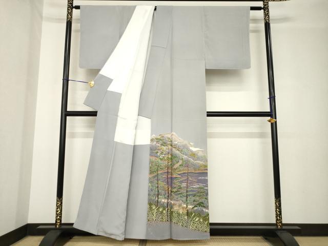 平和屋着物●豪華色留袖　作家物　水戸階楽園　正絹　逸品　AABH4203ck