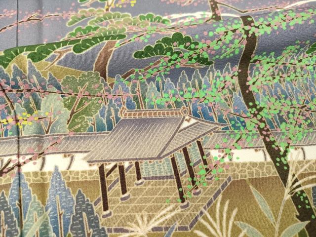 平和屋着物●豪華色留袖　作家物　水戸階楽園　正絹　逸品　AABH4203ck