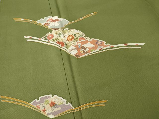 平和屋着物●訪問着　友禅　駒刺繍　帆掛け船　金彩　正絹　逸品　AABH2622ck 平和屋着物○訪問着 友禅 駒刺繍 帆掛け船 金彩 正絹 逸品 AABH2622ck