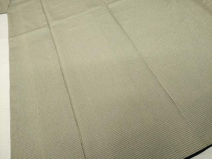 平和屋着物●お召　格子　三越扱い　正絹　逸品　AABH4210ck