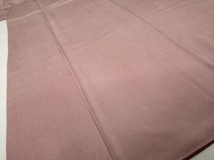 平和屋着物●伝統工芸士　廣瀬雄望　江戸小紋　万筋　白色×蘇芳色正絹　逸品　AABH4214ck