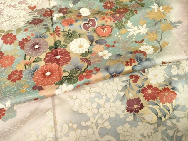 平和屋着物●豪華振袖　作家物　花丸文　暈し染め　金彩　正絹　逸品　AABH4215ck