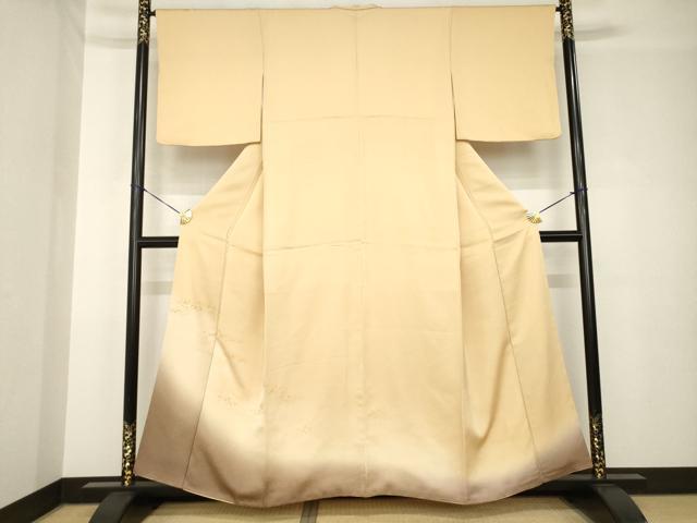 平和屋着物●色留訪問着　箔散らし文様　暈し染め　寿光織　金糸　正絹　逸品　AABH4217ck