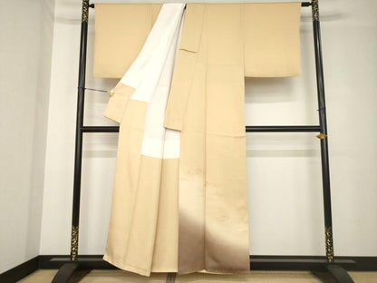 平和屋着物●色留訪問着　箔散らし文様　暈し染め　寿光織　金糸　正絹　逸品　AABH4217ck