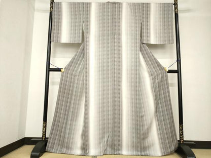 平和屋着物●上質な小紋　立涌間道　正絹　逸品　AABH4219ck