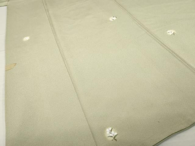 平和屋着物●上質な小紋　絞り　手描き　舞花文　蛍暈し　正絹　逸品　AABH4225ck