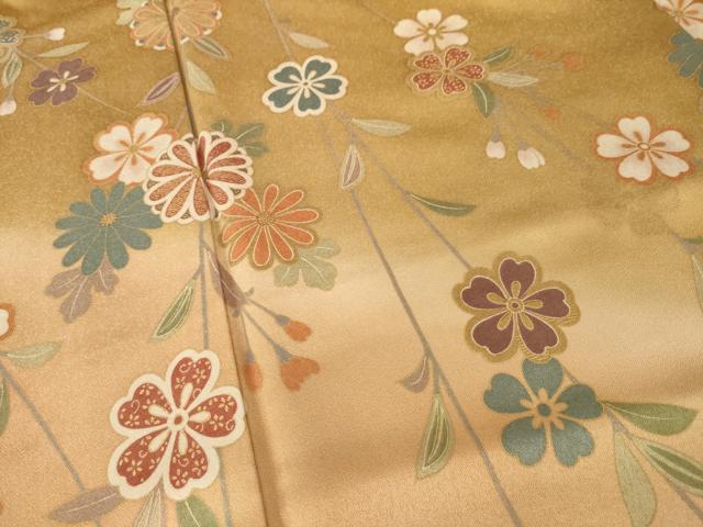 平和屋着物○訪問着 枝垂れ花文 暈し染 金彩 正絹 逸品 AABH4226ck