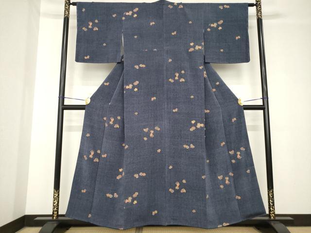 平和屋着物●上質な小紋　成物　ピーマン　正絹　逸品　AABH4227ck 平和屋着物○上質な小紋 成物 ピーマン 正絹 逸品 AABH4227ck