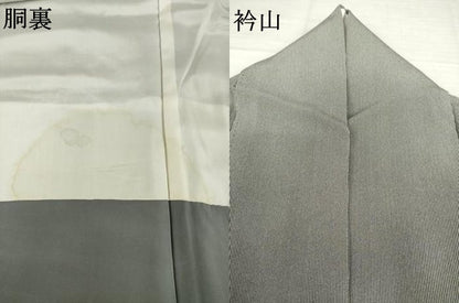平和屋着物●伝統工芸士 砂川健一　江戸小紋　万筋　白色×黒色　正絹　逸品　AABH4229ck