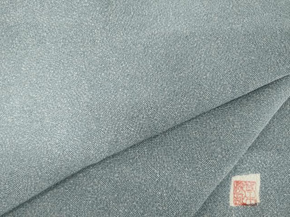 平和屋着物●江戸小紋　極小鮫小紋柄　草木染　鬼しぼ縮緬　ロング丈　正絹　逸品　未使用　AABH4230ck