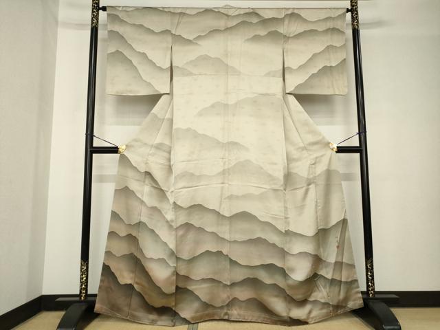 平和屋着物●訪問着　作家物　遠山文　正絹　逸品　AABH4232ck 平和屋着物○訪問着 作家物 遠山文 正絹 逸品 AABH4232ckの通販 by
