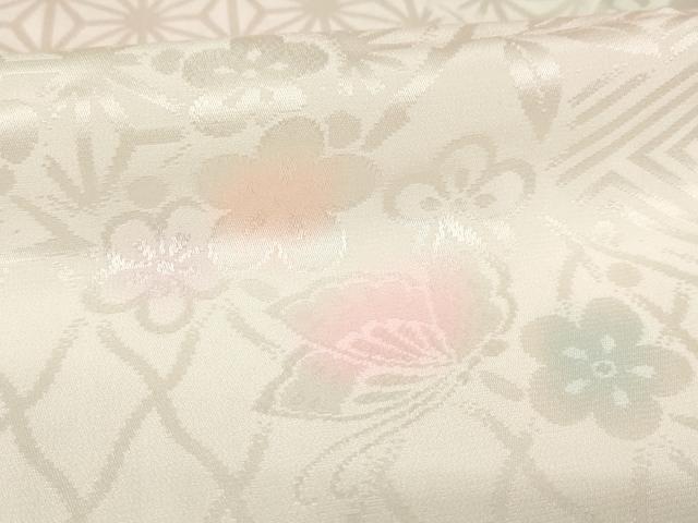 平和屋着物○振袖用長襦袢 無双仕立て 花蝶地紋 暈し染 正絹