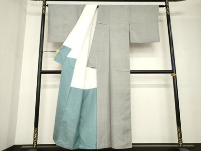 平和屋着物●本場大島紬　染大島　小紋　花菱文　正絹　逸品　AABH4237ck