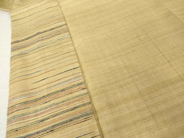 平和屋着物●上質な紬　訪問着　横段霞文　正絹　逸品　AABH4240ck