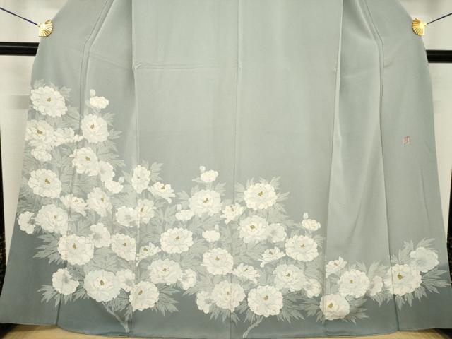 平和屋着物○訪問着 作家物 草花文 正絹 逸品 AABH4241ck