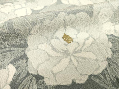 平和屋着物●訪問着　作家物　草花文　正絹　逸品　AABH4241ck