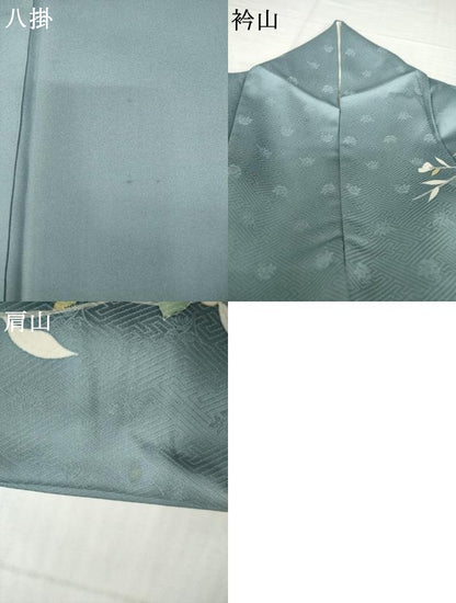 平和屋着物●訪問着　友禅　几帳花文　暈し染め　金彩　ロング丈　正絹　逸品　AABH4243ck