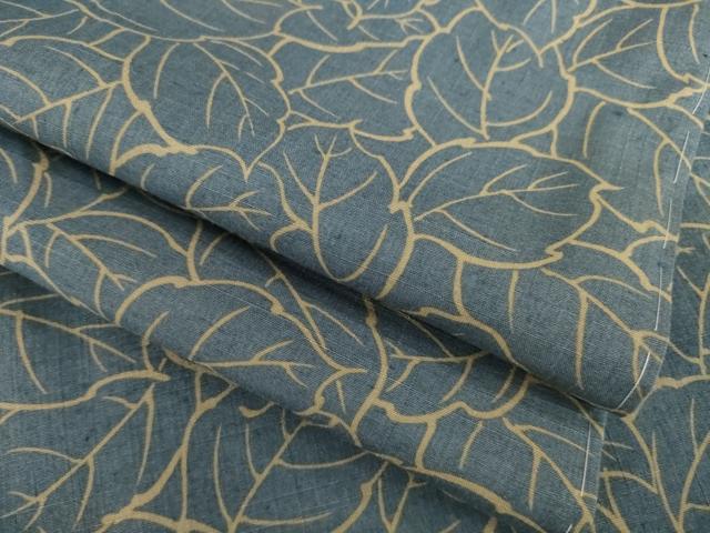平和屋着物●上質な紬　葉尽くし　正絹　逸品　AABH4244ck