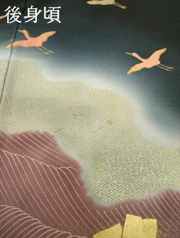 平和屋着物●京友禅の第一人者　松井青々　黒留袖　駒刺繍　箔散らし文様　金彩　正絹　逸品　AABH4248ck 楽天市場】平和屋着物○京友禅の第一人者 松井青々 黒留袖 駒刺繍 松花