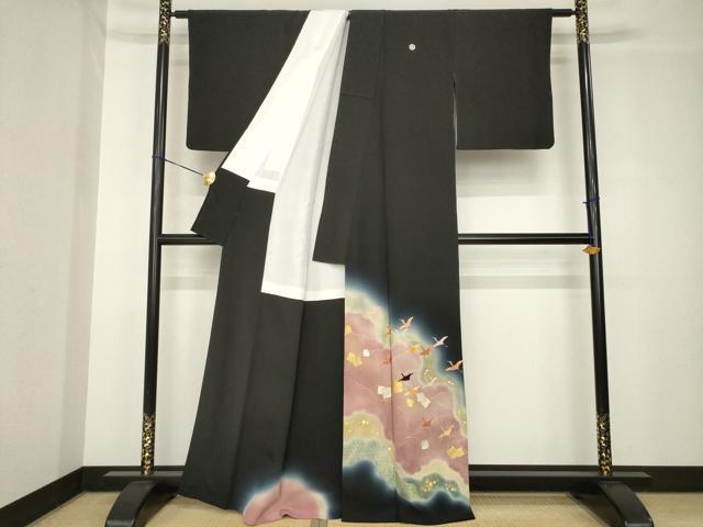 平和屋着物○京友禅の第一人者 松井青々 黒留袖 駒
