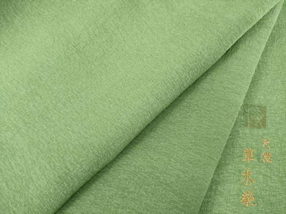 平和屋着物●上質な色無地　作家物　天然草木染　柳茶色　　正絹　逸品　未使用　AABH4254ck