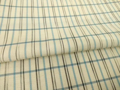 平和屋着物●上質な紬　格子　正絹　逸品　AABH4262ck