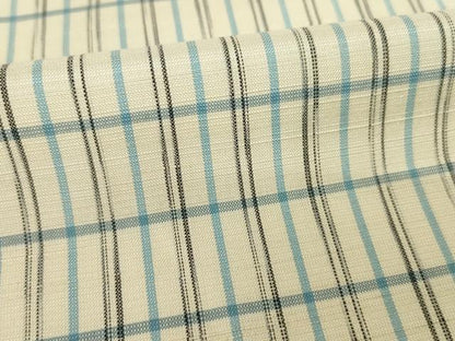 平和屋着物●上質な紬　格子　正絹　逸品　AABH4262ck