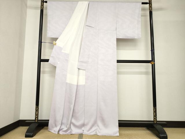 平和屋着物●上質な色無地　白藤色　正絹　逸品　未使用　AABH4263ck