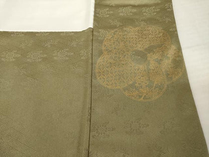 平和屋着物●訪問着　総刺繍　ねじ梅　金糸　正絹　逸品　AABH4265ck