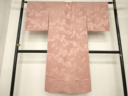 平和屋着物●長襦袢　無双仕立て　流水花地紋　三越扱い　正絹　逸品　未使用　AABH4266ck