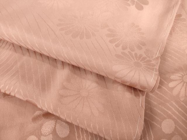 平和屋着物●長襦袢　無双仕立て　流水花地紋　三越扱い　正絹　逸品　未使用　AABH4266ck