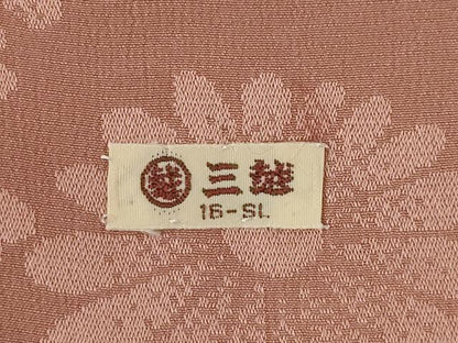 平和屋着物●長襦袢　無双仕立て　流水花地紋　三越扱い　正絹　逸品　未使用　AABH4266ck