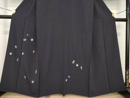 平和屋着物●訪問着　刺繍　レトロ柄　ほたる暈し　金糸　正絹　逸品　AABH4274ck