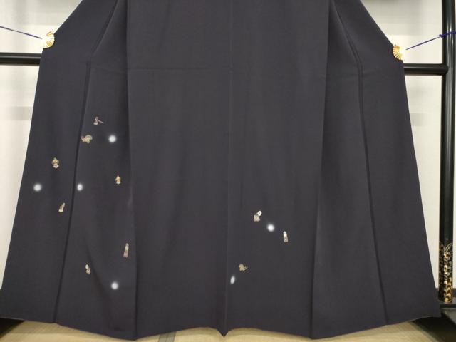 平和屋着物●訪問着　刺繍　レトロ柄　ほたる暈し　金糸　正絹　逸品　AABH4274ck