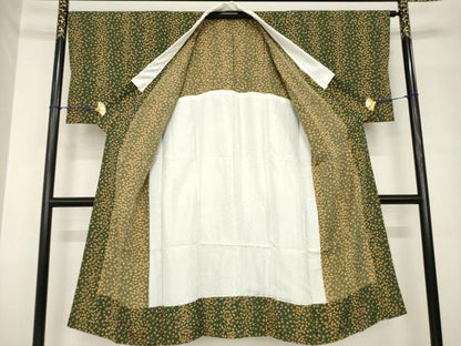 平和屋着物●長襦袢　無双仕立て　小花文　正絹　逸品　AABH4276ck