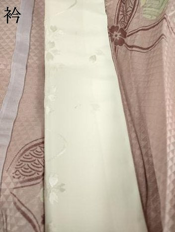 平和屋着物●長襦袢　無双仕立て　七宝花文　半衿刺繍　正絹　逸品　AABH4279ck