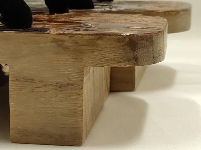 平和屋着物●男性　和装小物　桜皮細工　下駄　樺細工　桐下駄　逸品　未使用　AABH4293ay