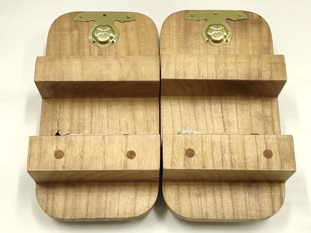 平和屋着物●男性　和装小物　桜皮細工　下駄　樺細工　桐下駄　逸品　未使用　AABH4293ay