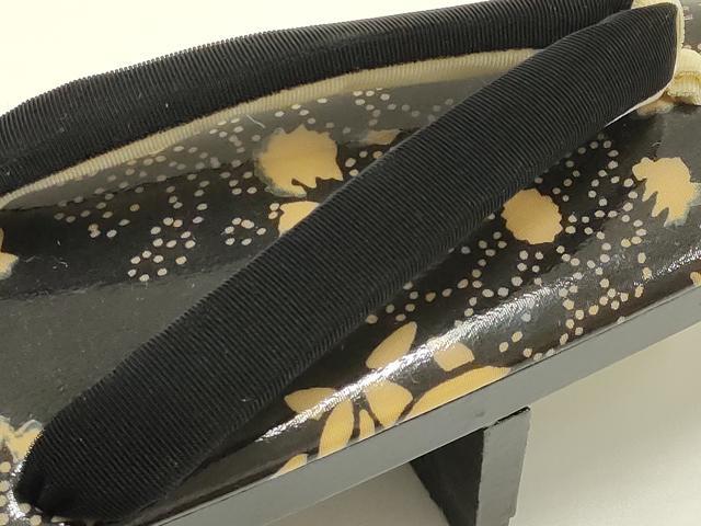 平和屋着物●和装小物　下駄　花柄　逸品　AABH4294ay