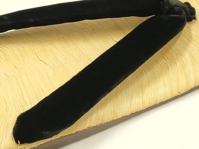 平和屋着物●男性　和装小物　雪駄　畳表　牛革底　逸品　未使用　AABH4295ay