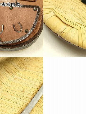 平和屋着物●男性　和装小物　雪駄　畳表　牛革底　逸品　AABH4298ay