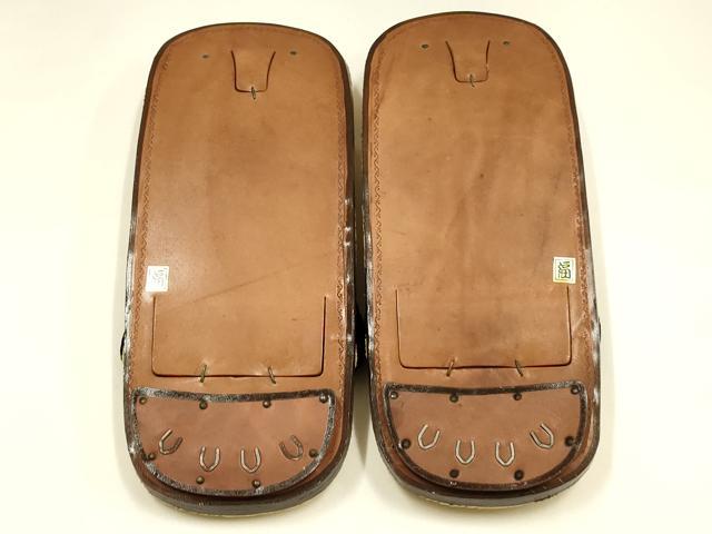 平和屋着物●男性　和装小物　雪駄　畳表　牛革底　逸品　AABH4298ay